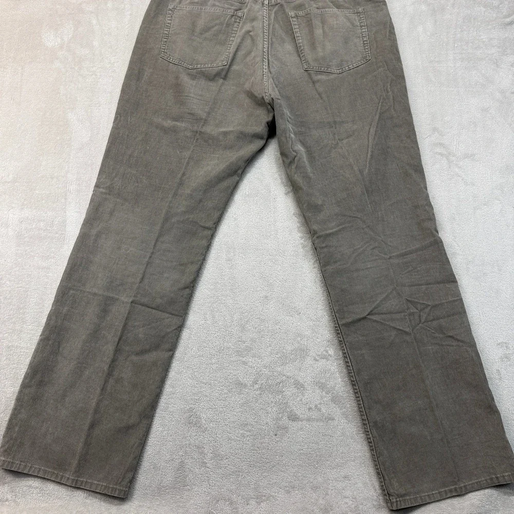 VTG J.Crew Pants Mens 38x34 Gray Corduroy Straight Leg Baggy Cotton Preppy Y2K